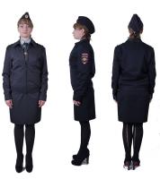 Костюм полицейского женский с юбкой, ткань полушерсть (ШК-75)